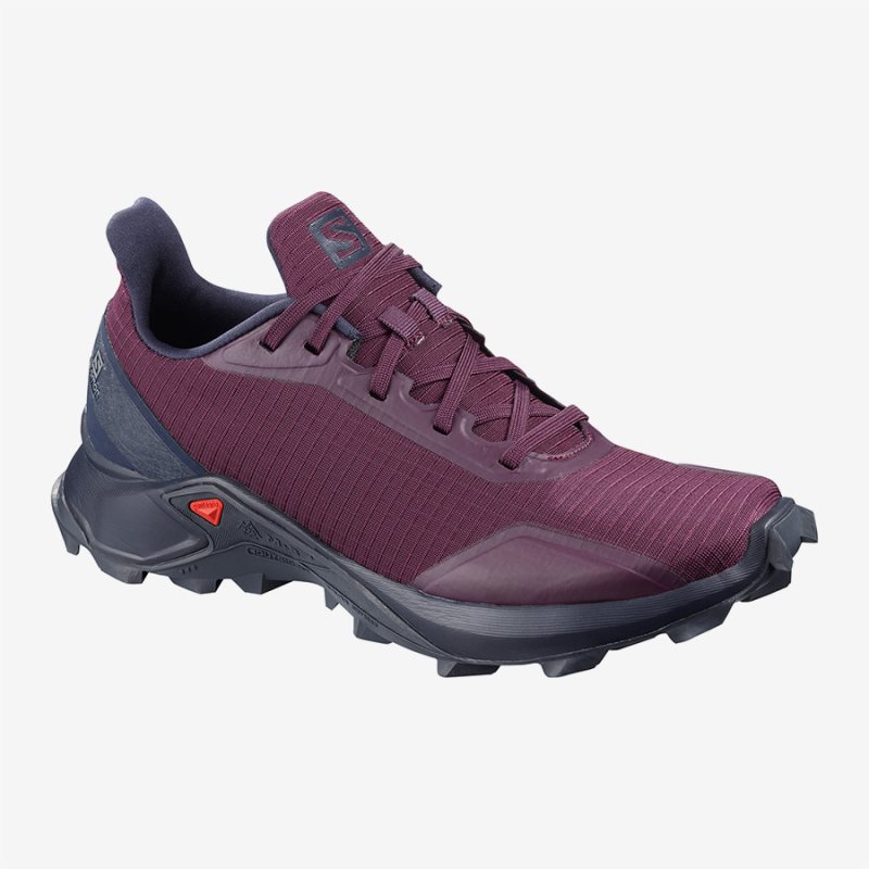 Salomon ALPHACROSS W Womens Hiking Shoes Purple UK BVHR